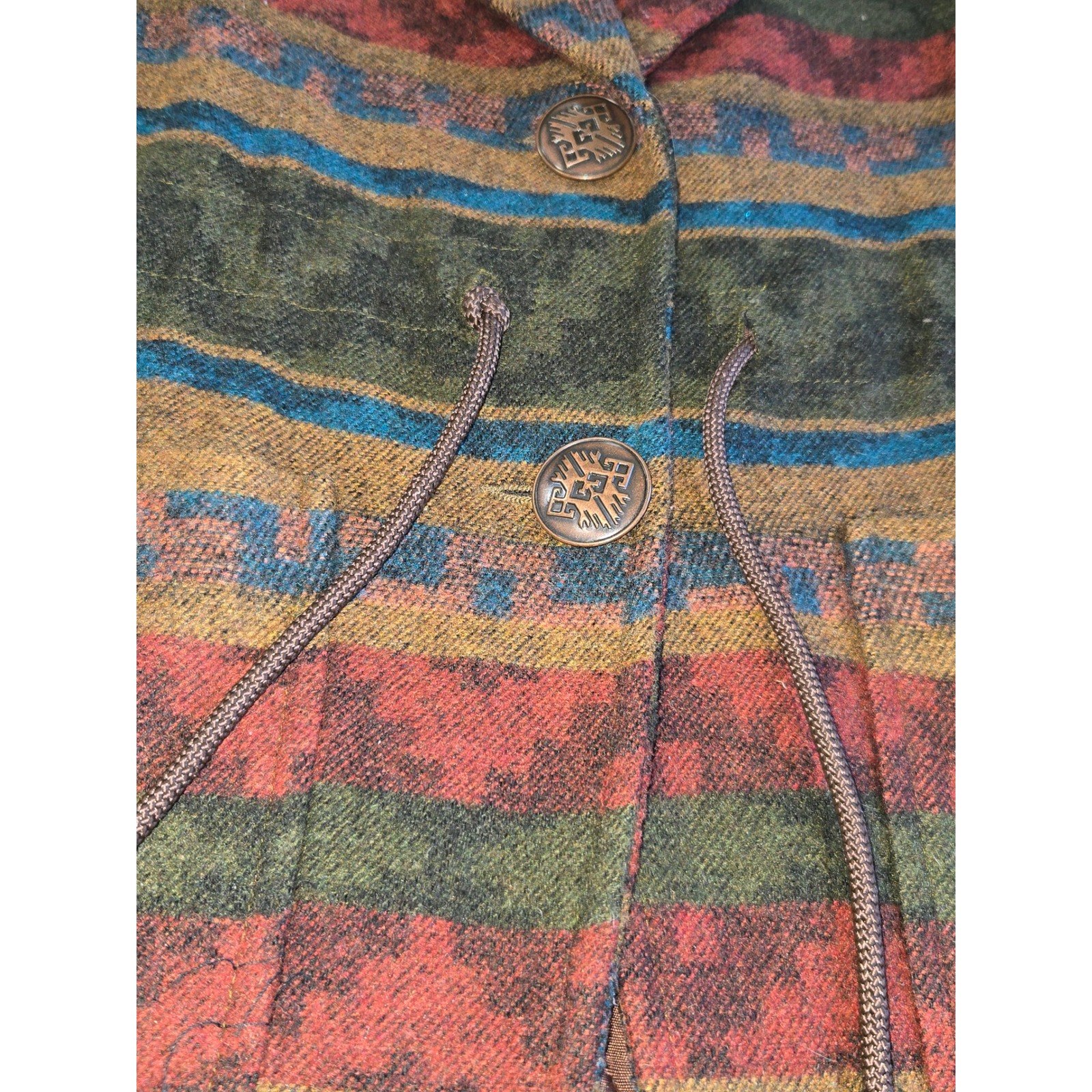 Hw New York Southwestern Jacket Womens Xl Multicolor Wool Blend Vintage Boho — image 5 of 8